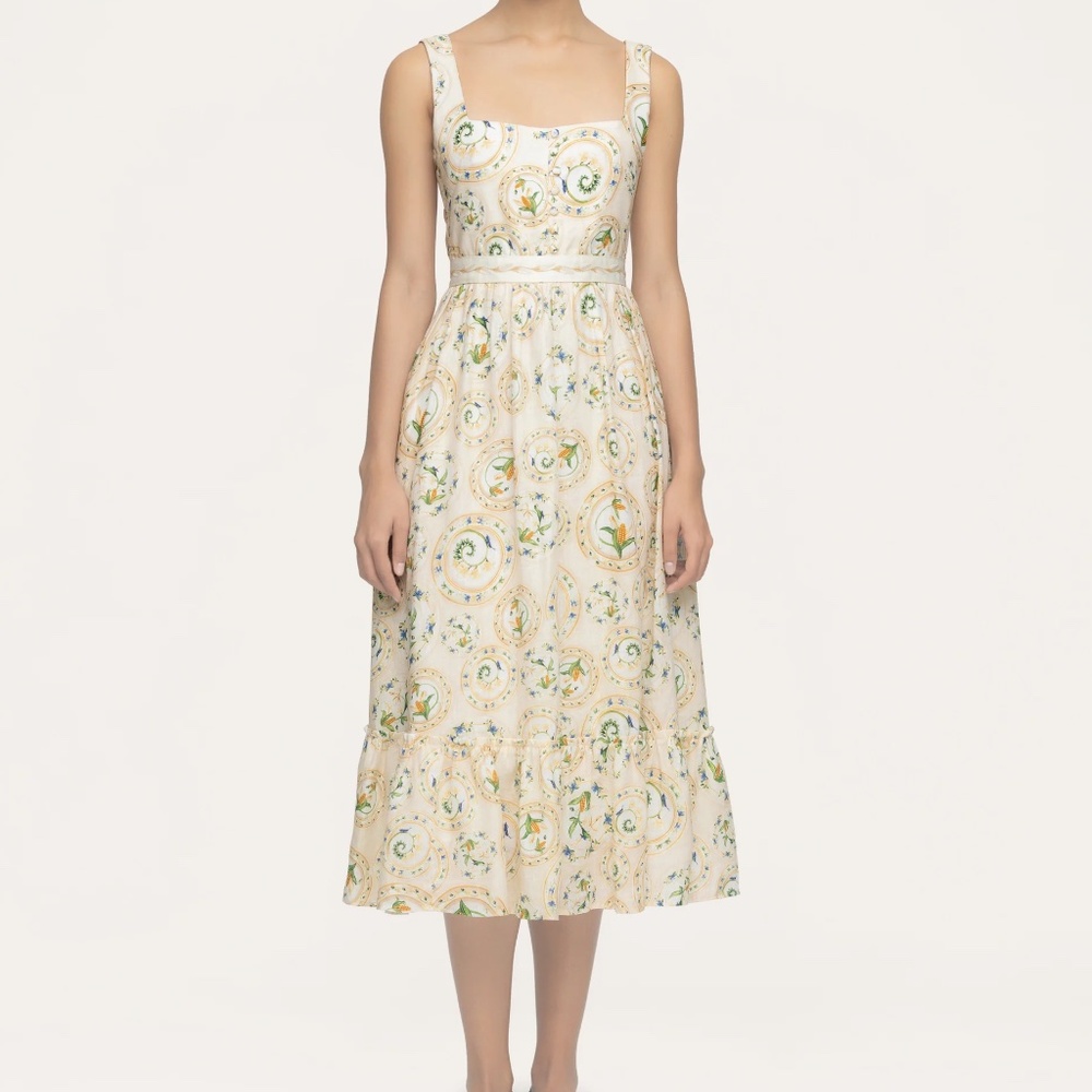 Agua by Agua Bendita Menaje Linen Maxi Dress Size M